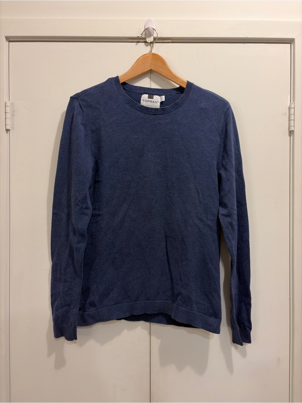 Topman Navy Blue Crewneck Sweater